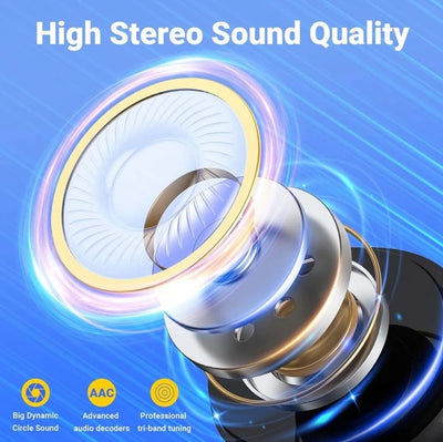 Bluetooth Earbuds Headset 5.3 Wireless Noise Cancelling TWS Trucker Waterproof - 5 - CJ