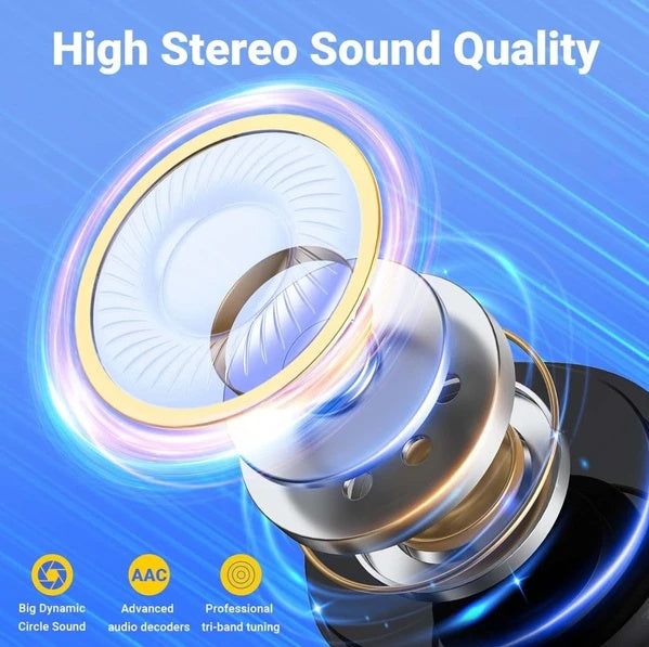 Bluetooth Earbuds Headset 5.3 Wireless Noise Cancelling TWS Trucker Waterproof - 5 - CJ