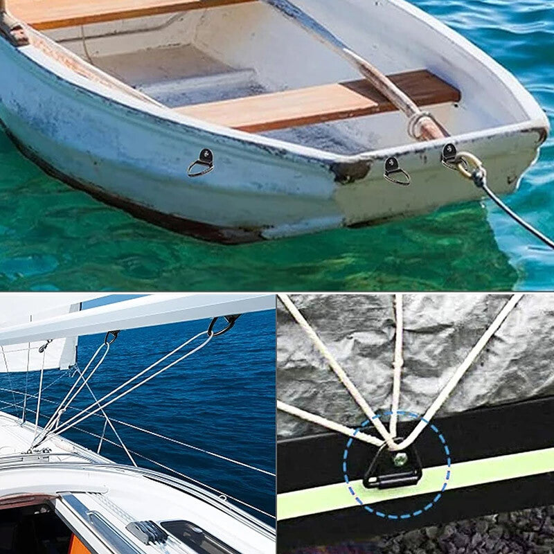 10Pcs V-Rings Hook Tie Down Point Load Securing Lashing Ring Heavy Duty Anchor.