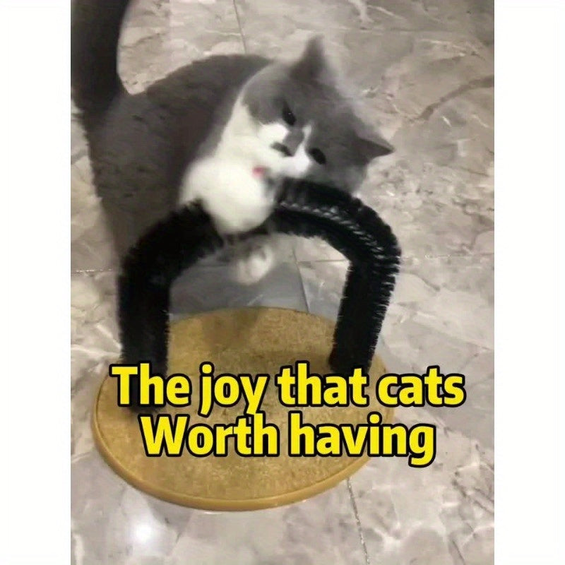 Cat Arch Self Grooming And Massage Toy, Multifunctional Cat Hair Brush Cat Scratching Toy For Cats Kittens Interactive Supply