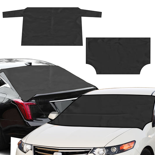 1Set Magnetic Car Windshield Cover Front Rear Car Windshield Protector Against Snow Sun Dirt Leaves Fit For All Cars Oxford Fabric Waterproof Heat - Resistant - 5 - cjdropshipping