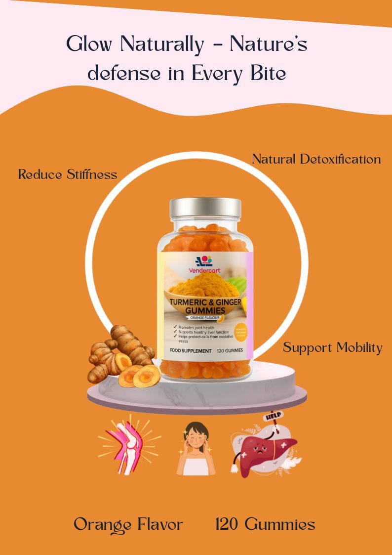 Turmeric & Ginger Gummies 120ct - Joint Support, Immune Boost, Vegan Friendly - 5.0 - CJ