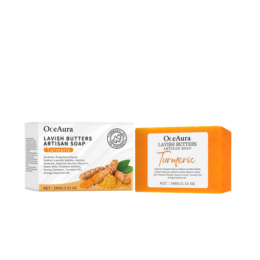 OceAura Turmeric Skin Care Soap, Clean And Moisturize The Body Skin Translucent And Smooth Bath Fragrance Skin Care Soap - 5 - CJ