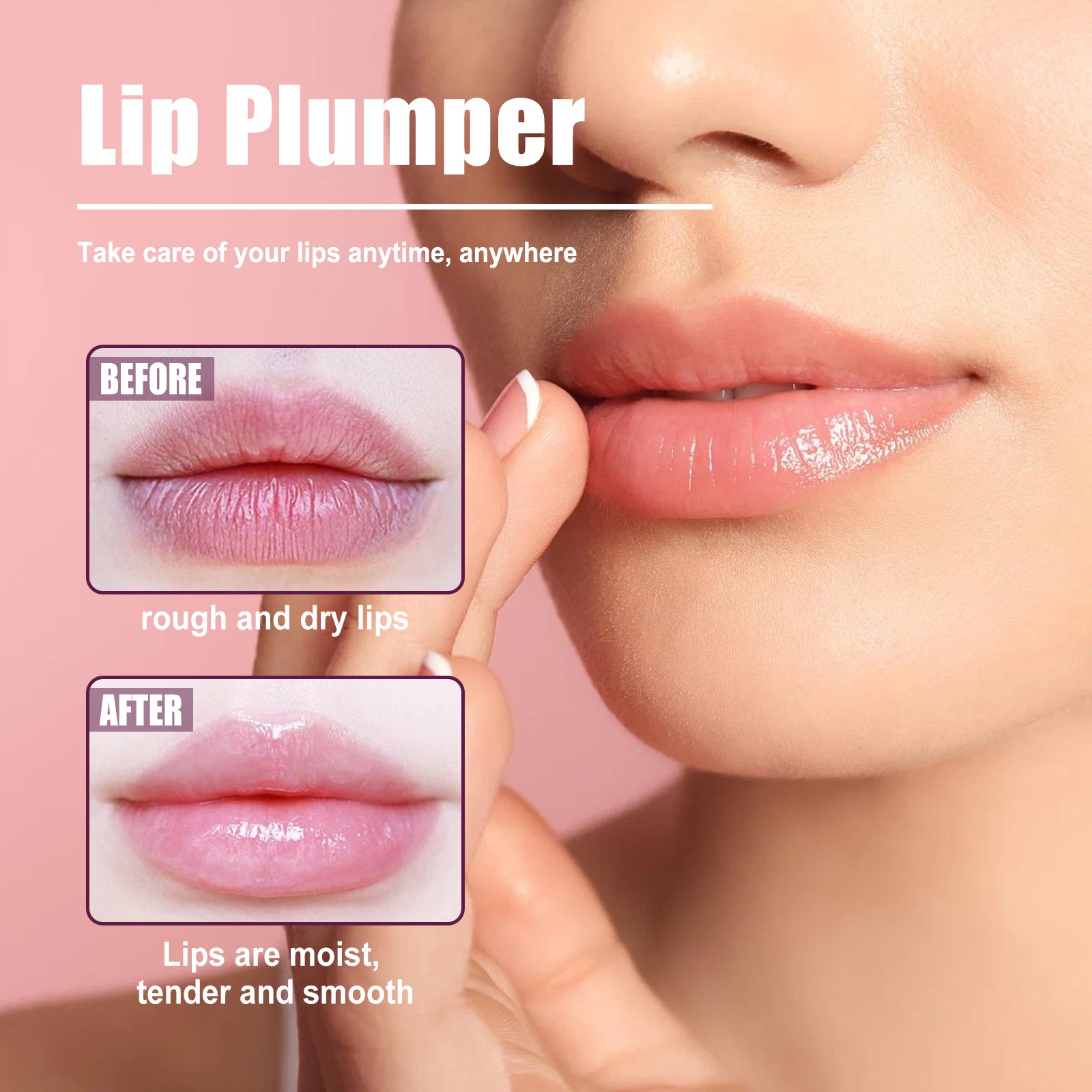 Eelhope Lip Plumper, Smooth Moisturizing Prevent Weather - Shack Fade Lip Lines Peeling Nourish Lips - 5 - CJ