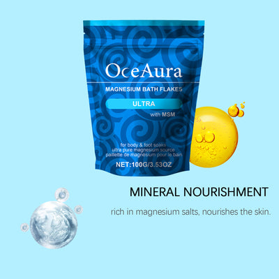 OceAura Magnesium Bath Salt Sheets For Daily Cleaning, Nourishing, Comfort, Gentlness And Discomfort Relief. Shower Bag And Bath Sheets - 5 - CJ