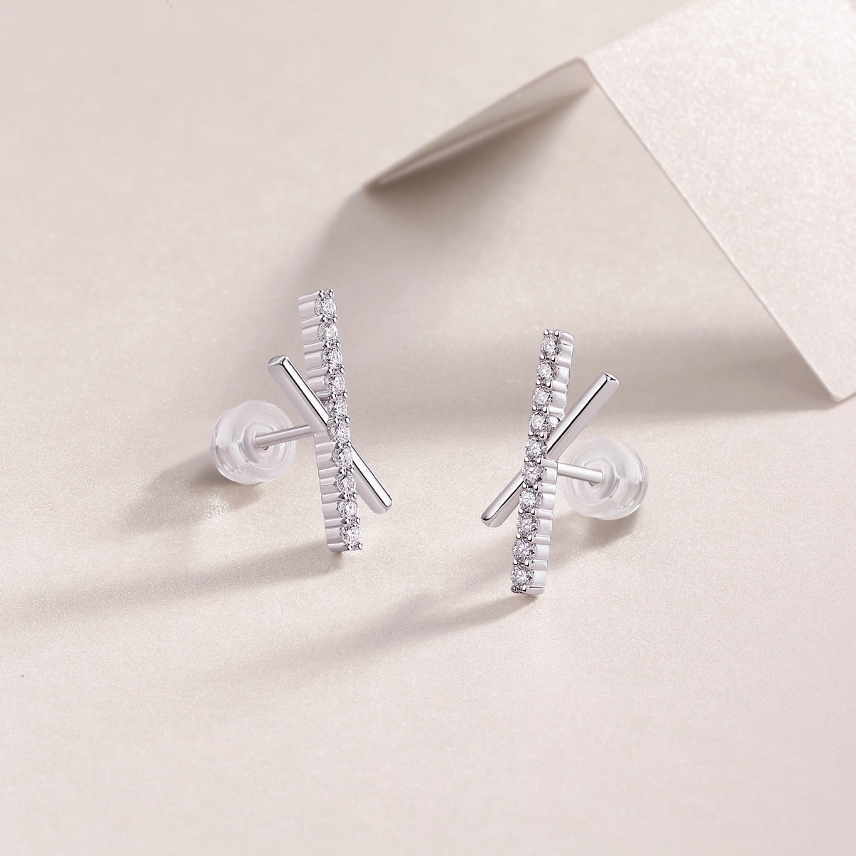 1Sky Meteor Diamond Set Moissanite Silver Earrings Luxury Fashion Diamond Earrings Stud Earrings Prohibit TikTok sales - 5 - CJ