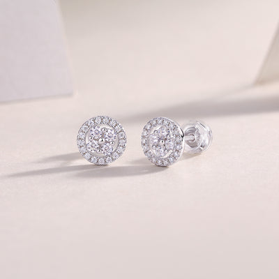 1Silver Osmanthus - Fashionable And Luxurious Diamond Jewelry Earrings Set With Moissanite S925 Sterling Silver And Platinum - plated Stud Earrings Prohibit TikTok sales - 5 - cjdropshipping