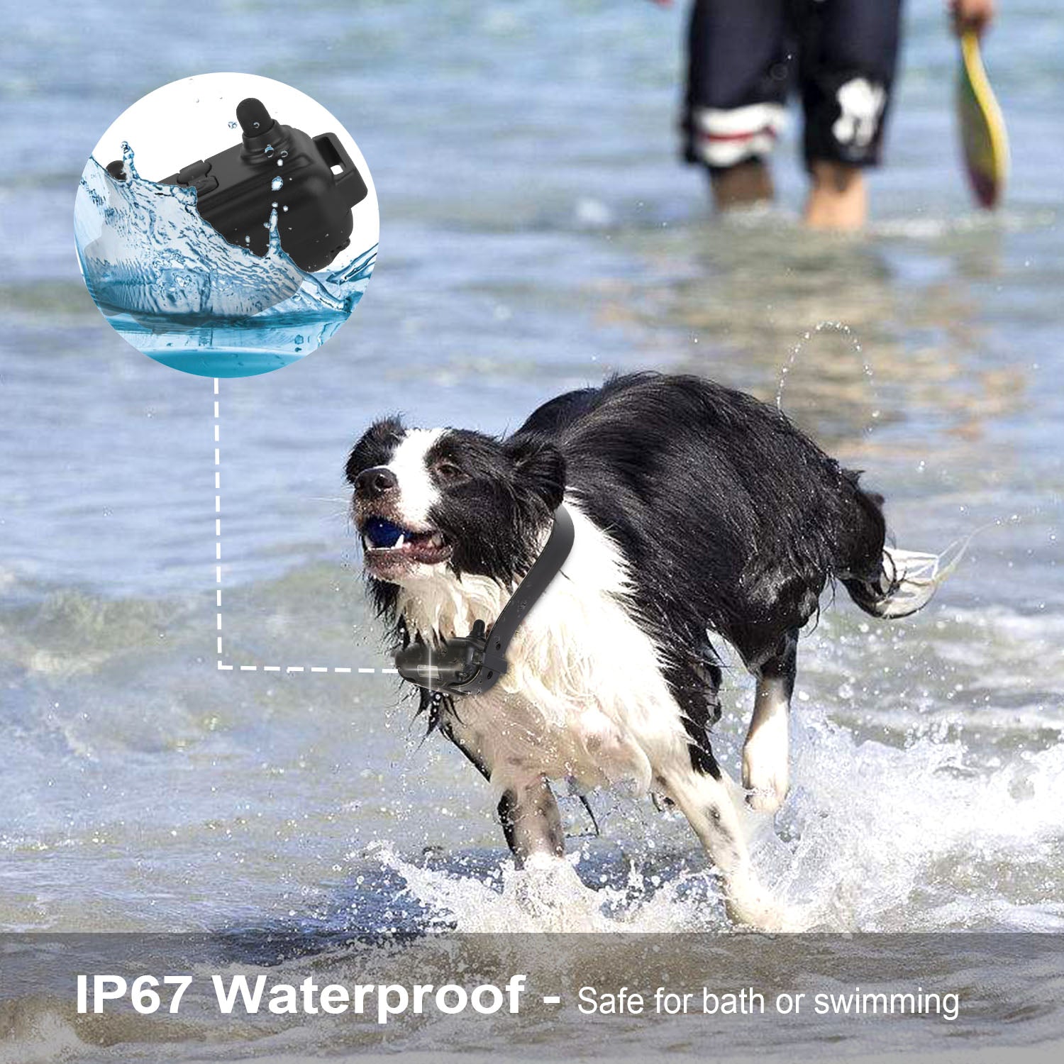 1Pc Dog Training Collar With Remote  IP67 Waterproof Pet Trainer 300mAh Rechargeable 875 Yard Remote Control 4 Modes Adjustable Level - 5 - CJ