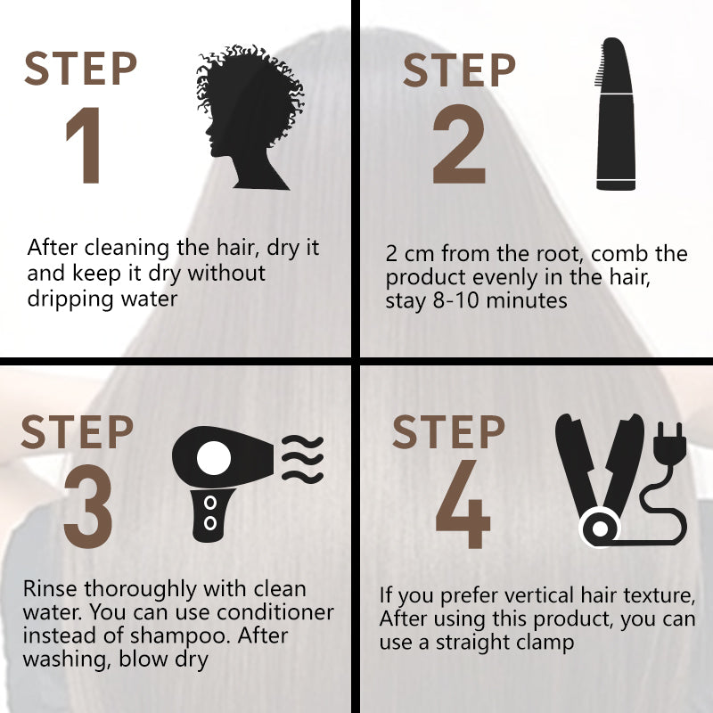 CAIGAIBAI Straightening Cream Non-odorous Not Pungent Non-Comedogenic Sulfate Free Curl Defining Styling Hair Cream Anti Frizz Heat Protectant Safe For Sensitive Skin 200ml 6.76fl.oz