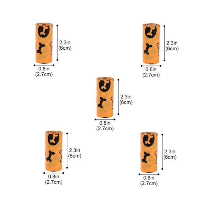 Dog Poop Bag Dog Poop Bag Poop Bag Pet Supplies - 0 - CJ - Orange 5pc - CJGY109792712LO