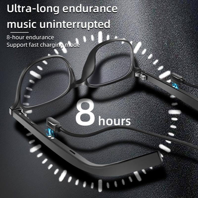 Smart AI Bluetooth Glasses With Magnetic Interchangeable Lenses - UV&Blue Light&Night Vision, Open Ear Speakers, Touch Control, 8H Battery - 5 - CJ