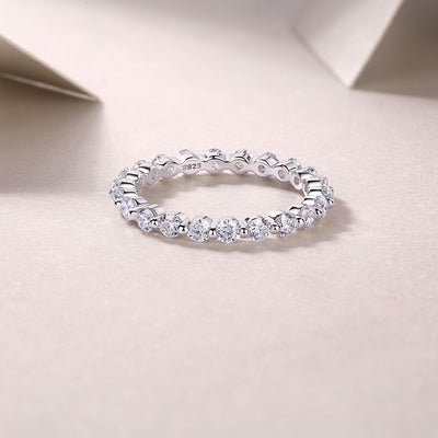 1Row Of Diamonds, Moissanite Rings, Silver Rings, Luxury Fashion Rings Prohibit TikTok sales - 5 - CJ