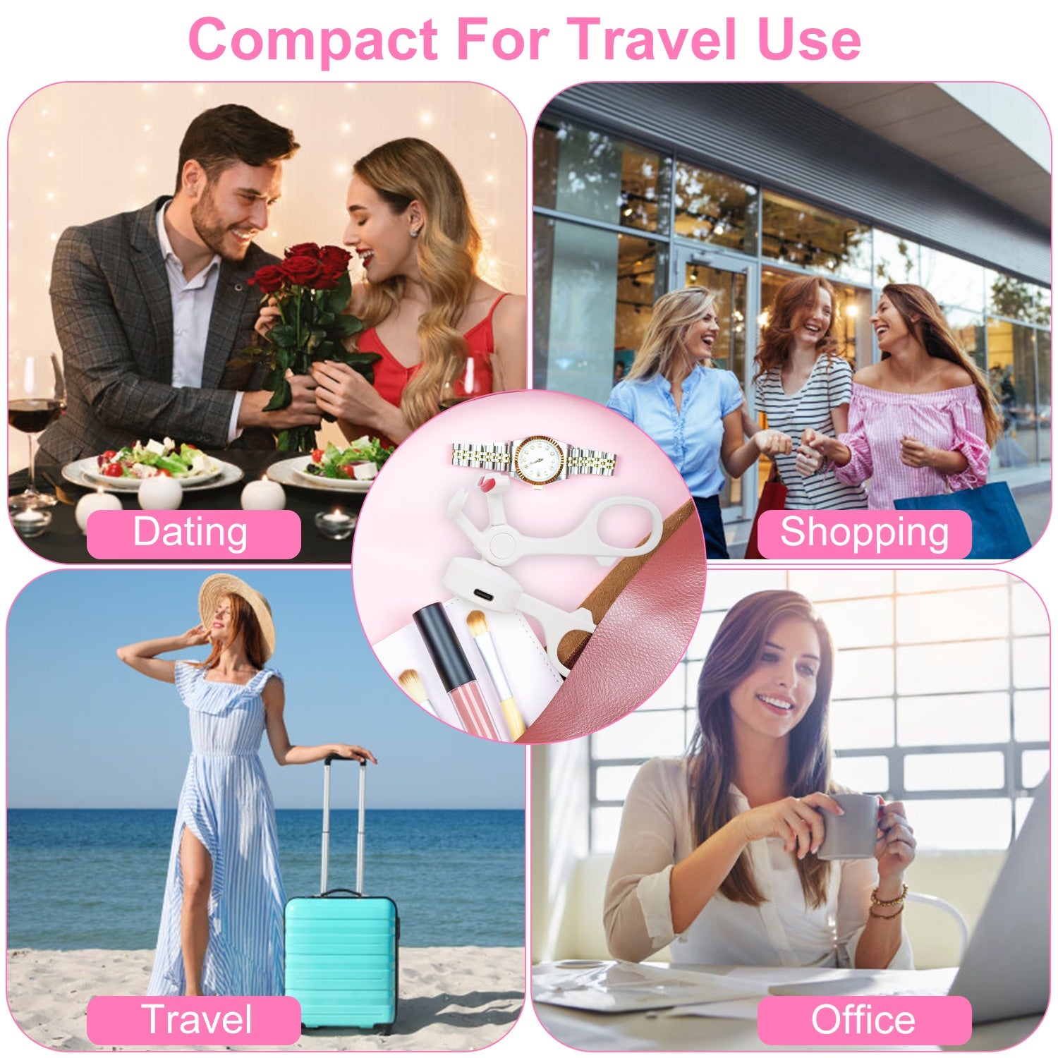 2Pcs Heated Eyelash Curler Electric USB Rechargeable Eyelash Curler Anti Burn Compact With Comb Heat Up Fast Within 8S For All Eye Shapes For Women Make Up Gift Travel Valentine Mother Day - 5 - CJ