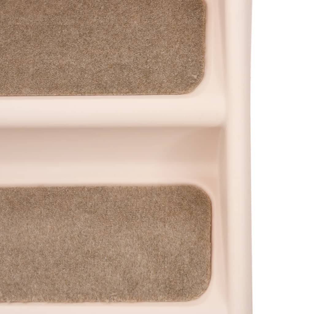 Foldable Dog Stairs Cream 62x40x49.5 cm   Dog Stairs - 5 - cjdroshippping