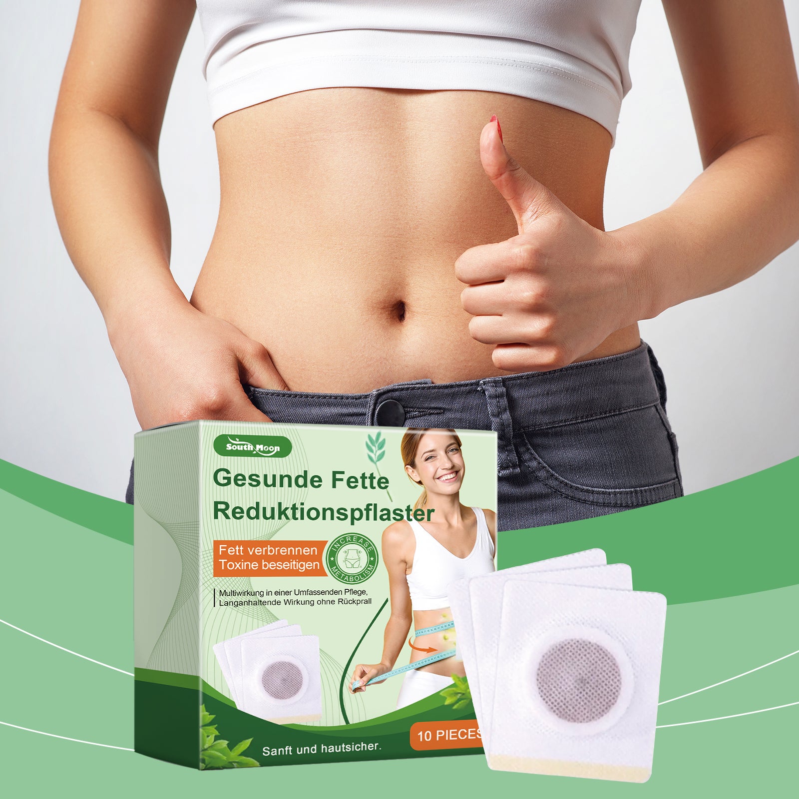 South Moon Herbal Body Care Patches, Herbal Body Care For Lazy People Daily Firming Skin Big Belly Arms Bye Bye Meat - 5 - CJ