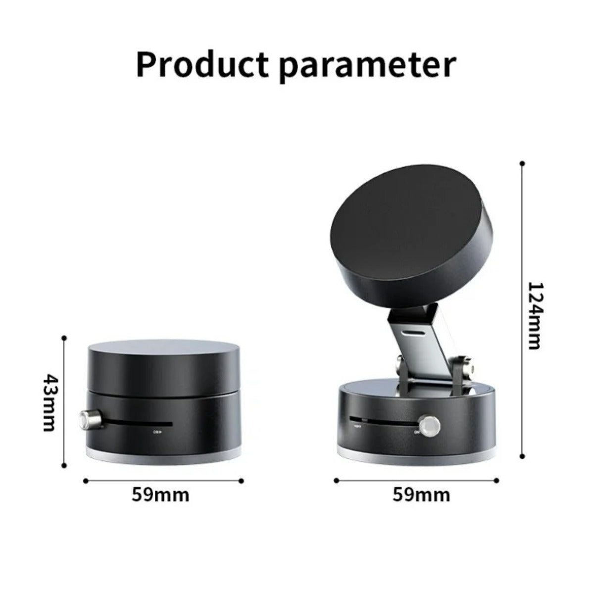 Ultra Magnetic Phone Holder Foldable Car Phone Mount Dashboard Phone Bracket 360 Degree Rotation Vacuum Suction Cup GPS Stand - 5.0 - CJ