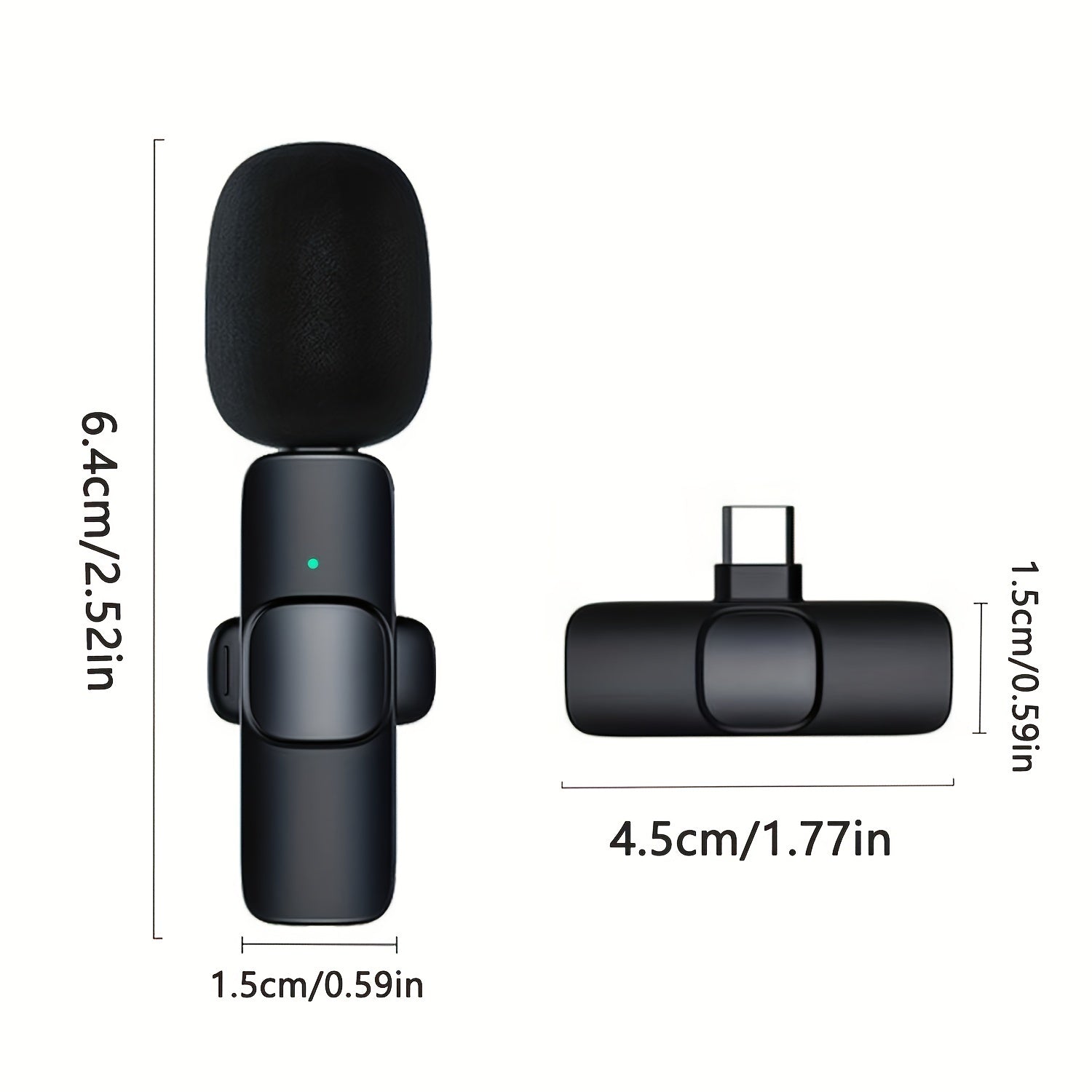 Wireless Lavalier Lapel Microphone For IPhone IPad Professional Wireless Clip Mic - Cordless Omnidirectional Condenser Recording Mic For Interview Video Podcast Vlog YouTube - 5 - CJ