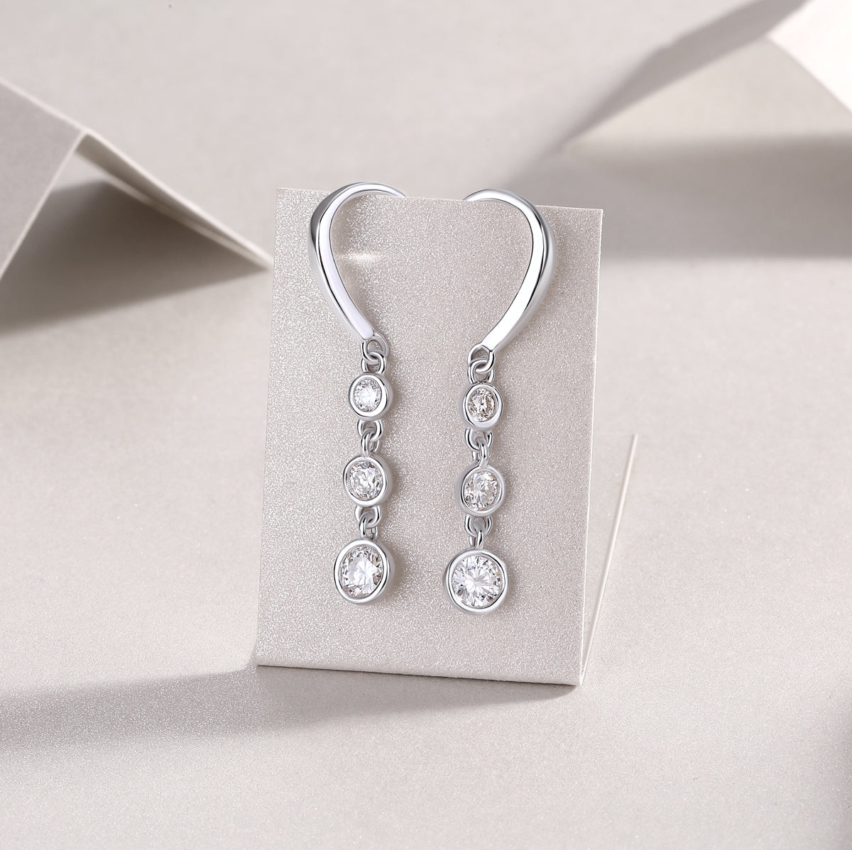 1Classic Multi - diamond Set Moissanite Silver Earrings Luxury Fashion Diamond Earrings Stud Earrings Prohibit TikTok sales - 5 - CJ