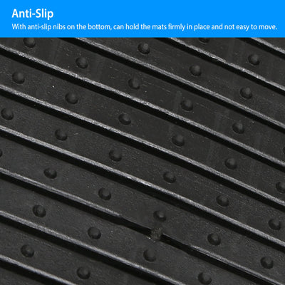 Set Of 3Pcs Automotive Floor Mats Set Front Rear PVC Rubber Floor Mats Heavy Duty Drive Vehicle Car Mats With Trimmable Design Fit Most Cars SUVs Trucks - 5 - cjdropshipping