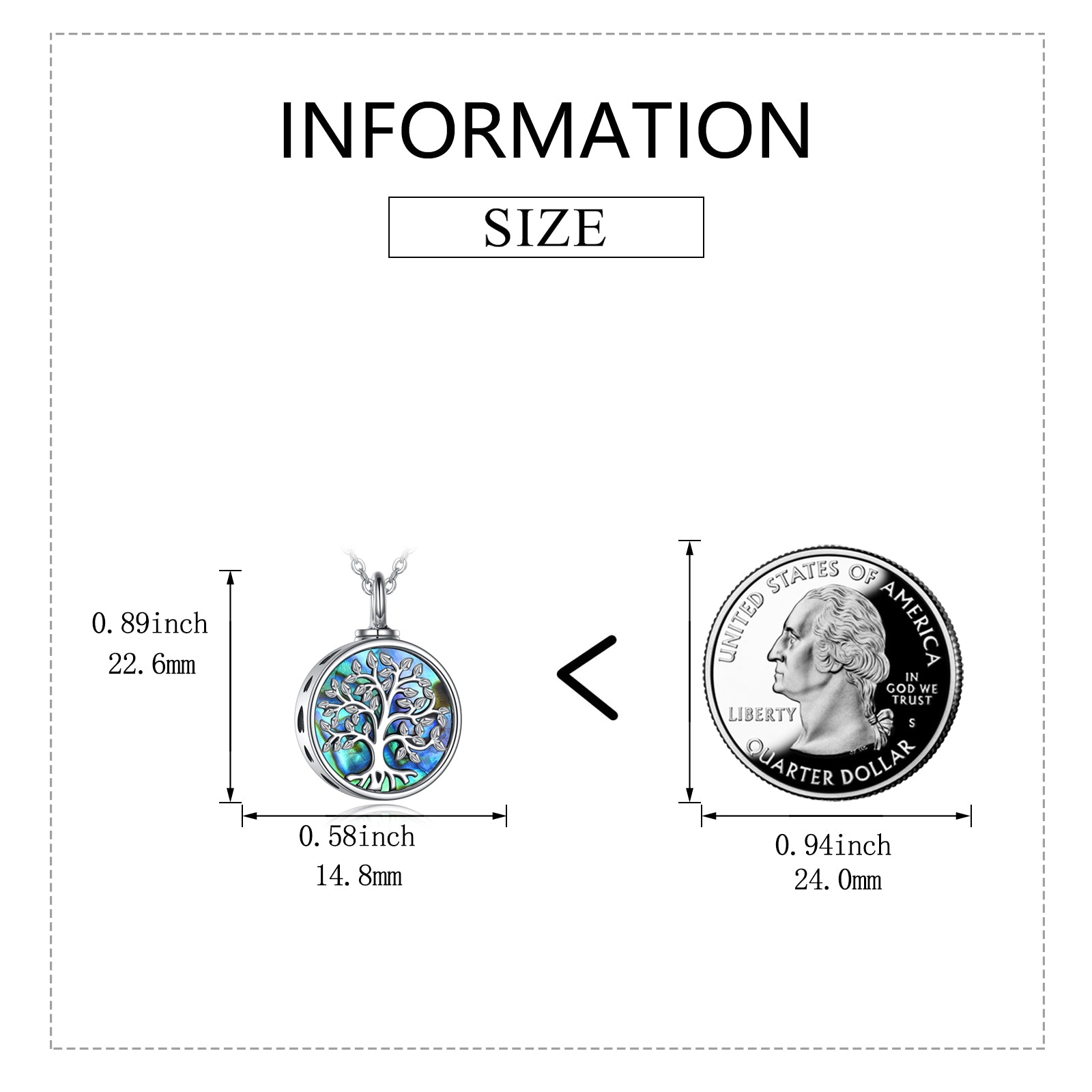 Sterling Silver Tree of Life Urn Necklaces for Ashes Cremation Jewelry - 5 - cjdropshipping