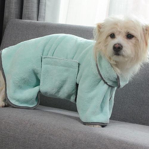 Quick - drying Pet Absorbent Towel Dog Bathrobe Pet Dog Bath Towel For Dogs Cats Microfiber Absorbent Pet Drying Towel Pet Supplies Pet Products - 0 - CJ - Green - M - CJGY138841309IR