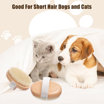 Soft Boar Bristle Pet Palm Brush For Short Haired Dogs And Cats With Band Reduce Shedding Ergonomic Dog Brush Easy To Hold And Reduces Stress On Your Wrist Ideal For Daily Grooming - 4 - CJ