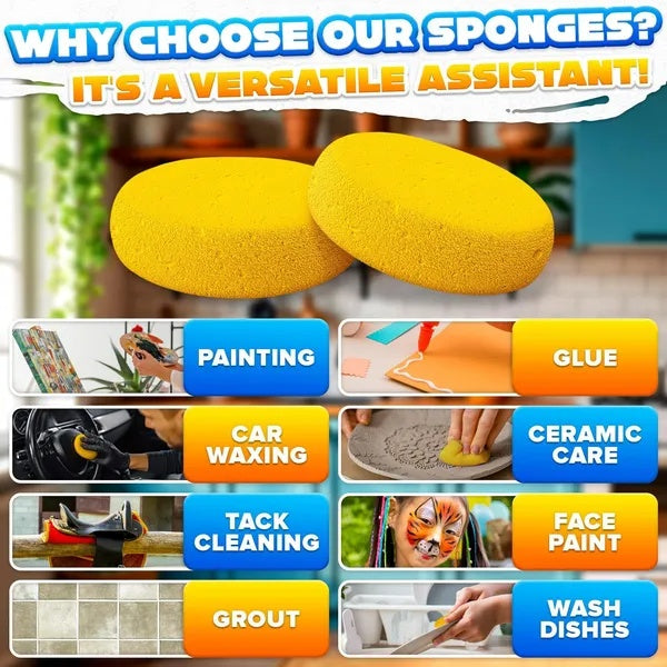 12 Pcs Pottery Sponges For Clay 2.8 X1 Inch Pottery Sponge For Painting Car Waxing Washing Dishes & Ceramic Care Tack Sponges For Cleaning Leather Durable Texture For Efficient Sculpting & Cleanup - 5 - CJ