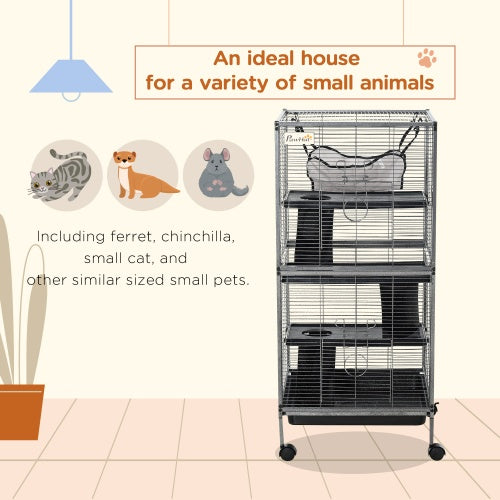 Metal Critter Cage Rolling Large Ferret Cage - 5 - CJ