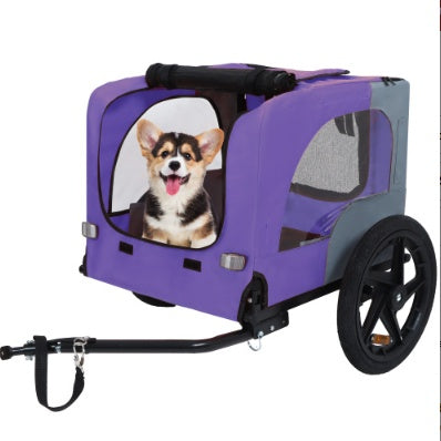 Utdoor Heavy Duty Collapsible Pet Bike Trailer With 16 - Inch All Terrain Wheels & Universal Hitch   Foldable Dog Cargo Carrier Cart For Bicycles - 5 - CJ