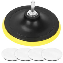 4Pcs 6in Buffing Polishing Pads Car Plush Buffing Waxing Wheels Mop Set With M14 Drill Screw For Car Polisher Drill Adapter - 5.0 - CJ