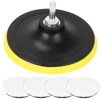 4Pcs 6in Buffing Polishing Pads Car Plush Buffing Waxing Wheels Mop Set With M14 Drill Screw For Car Polisher Drill Adapter - 5.0 - CJ
