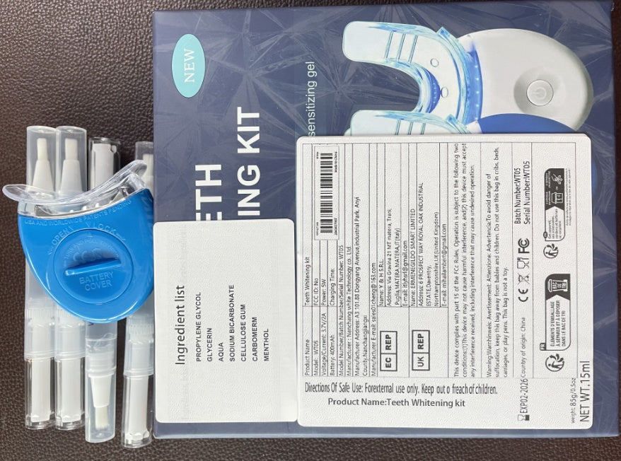 Teeth Profession Kit - 5X LED Light Tooth With 3pcs Pens,1 Desensitization Pen,1 Mouth Trays Restores Your White Smile,pefect Gift For Girlfriend - 5 - CJ