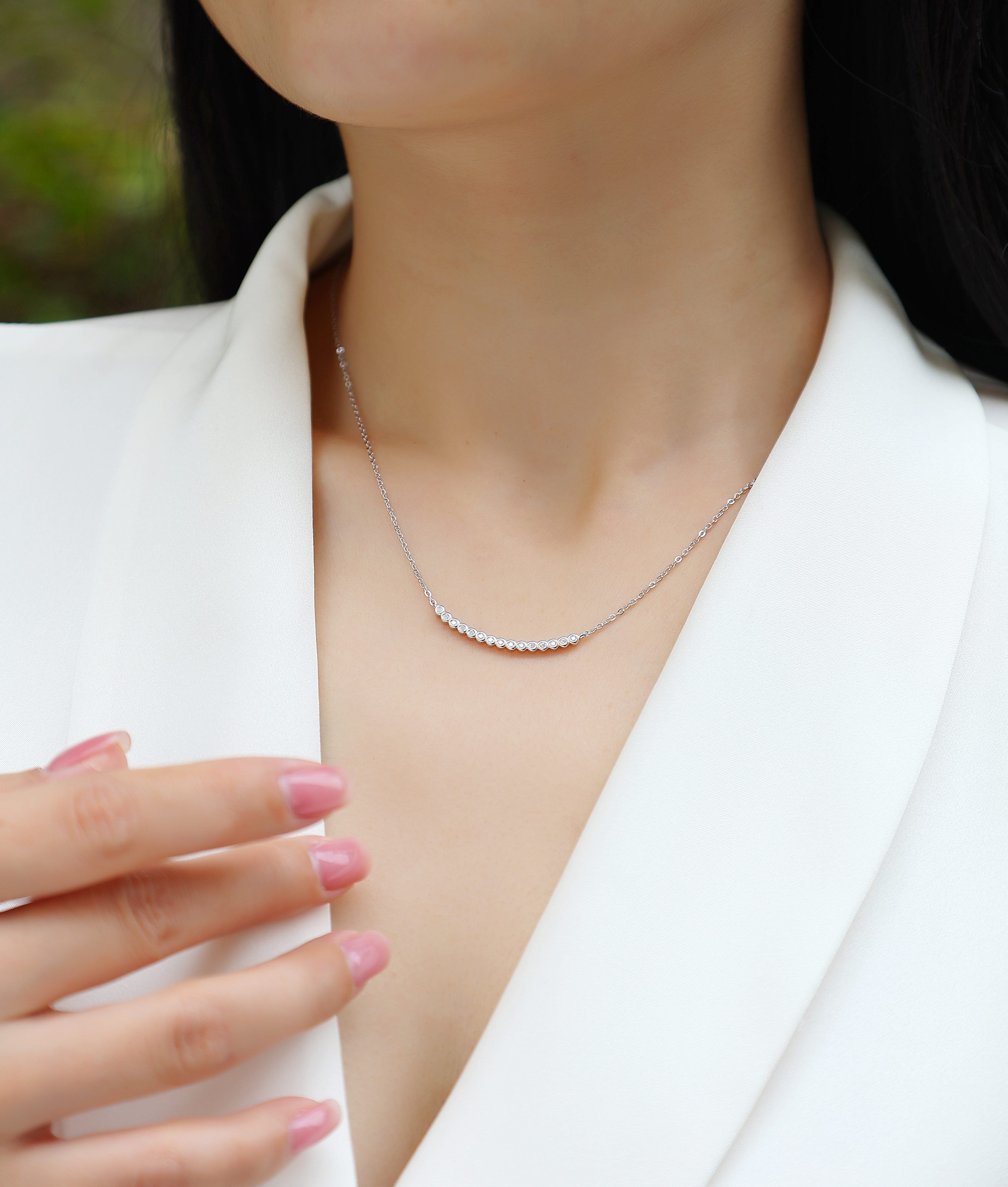 1Floating World - Fashionable And Luxurious Diamond Jewelry Pendant Set With Moissanite S925 Sterling Silver And Platinum - plated Prohibit TikTok sales - 5 - cj