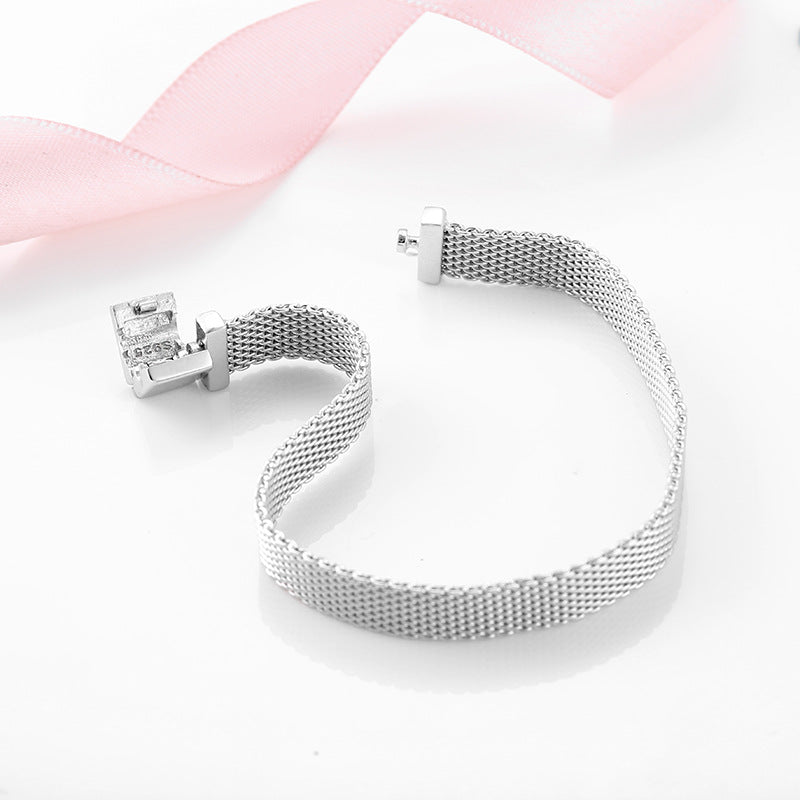S925 Sterling Silver Beads DIY Accessories Beads Silver Jewelry Bracelet Girls Simple Basic Watch Chain - 4 - CJ