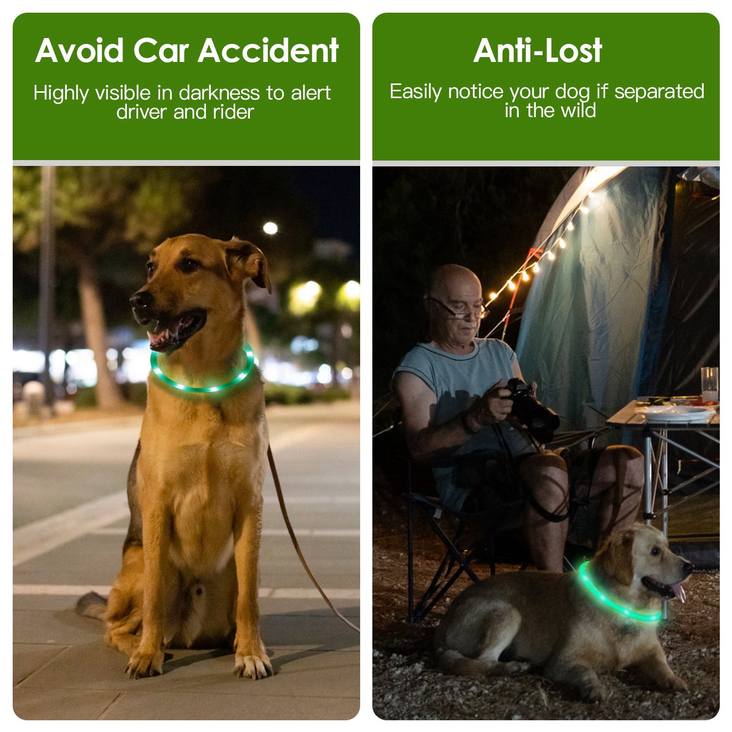 1Pc USB Rechargeable LED Dog Collar Multi Color Lighting Dog Safety Collar Cuttable Length Glow Dog Collar For Small Medium Large Dog Night Walking - 5 - CJ