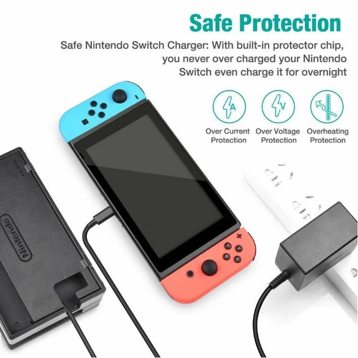 For Nintendo  AC Power Supply Adapter Home Wall Travel Charger Cable 2.4A - 5 - CJ