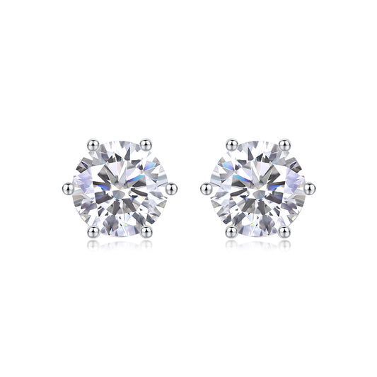 1Years Quiet Good Luxury Fashion Diamond Earrings Stud Mosan Diamond Silver Jewelry Prohibit TikTok sales - 5 - CJ