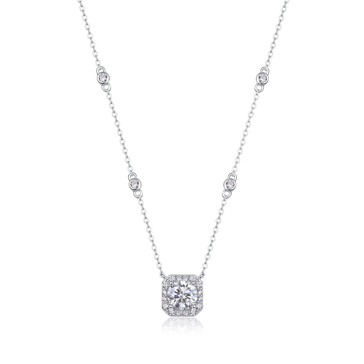 1Flower Love - A Fashionable And Luxurious Diamond Jewelry Pendant Set With 1 - carat Moissan Diamond S925 Sterling Silver And Platinum Plating Prohibit TikTok sales - 5 - cj