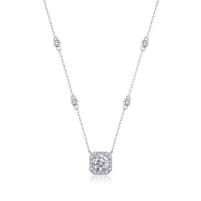 1Flower Love - A Fashionable And Luxurious Diamond Jewelry Pendant Set With 1 - carat Moissan Diamond S925 Sterling Silver And Platinum Plating Prohibit TikTok sales - 5 - cj