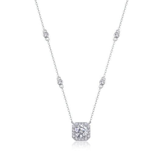 1Flower Love - A Fashionable And Luxurious Diamond Jewelry Pendant Set With 1 - carat Moissan Diamond S925 Sterling Silver And Platinum Plating Prohibit TikTok sales - 5 - cj