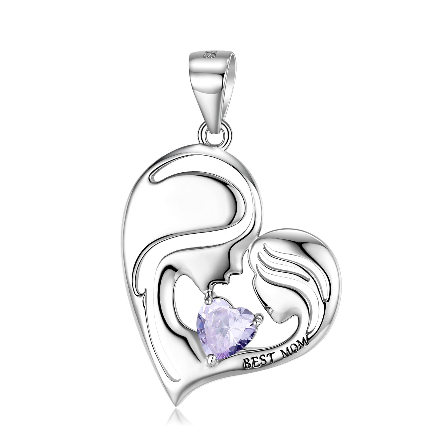 S925 Sterling Silver Best Mom Necklace Mother's Day Series Necklace - 4 - CJ - PNC00826 - CJJE1599723 - PNC00826
