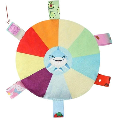 Plush Pet Dog Flying Discs Chew Toys, InteractiveTug Of War Dog Toys With Bells Inside,TurntablePattern Washable Bite - Resistant Pet Toys ForDogs - 5 - CJ