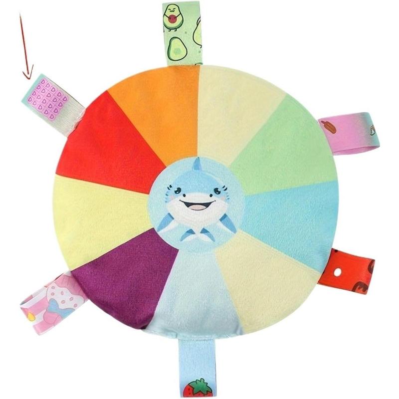 Plush Pet Dog Flying Discs Chew Toys, InteractiveTug Of War Dog Toys With Bells Inside,TurntablePattern Washable Bite - Resistant Pet Toys ForDogs - 5 - CJ