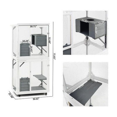 Outdoor Indoor Cat Pet Climbing Frame Game Cage Cute Large Space - 5 - CJ
