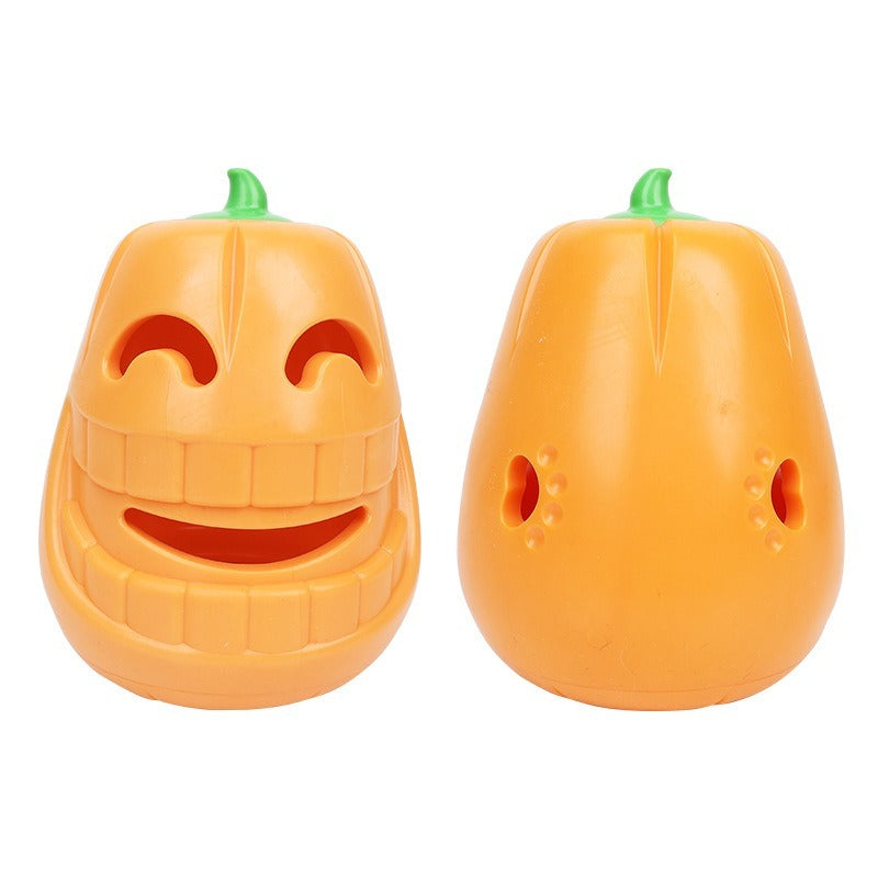 Interactive Dog Chew Toy Halloween Pumpkin Shaped, Treat - Dispensing Funnel Toy For All Breed Sizes, Durable Thermoplastic Rubber Pet Puzzle Toy For Teething And Boredom - 5 - CJ