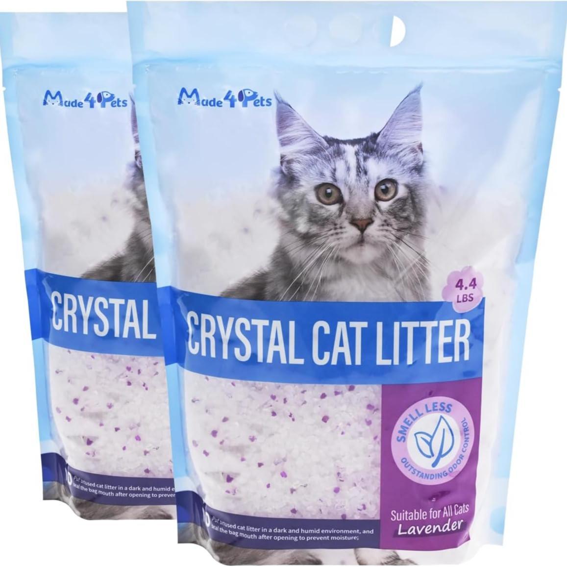 Crystal Cat Litter For Pets, No Caking, Odor Control, Light Weight, Low Dust, Easy To Use - 5 - CJ