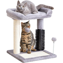 Small 4 - in - 1 Cat Tree Tower With Self - grooming Brush And Natural Sisal Scratching Post, Soft Plush Cat Bed And Hanging Ball, Suitable For Indoor Kittens - 5 - CJ