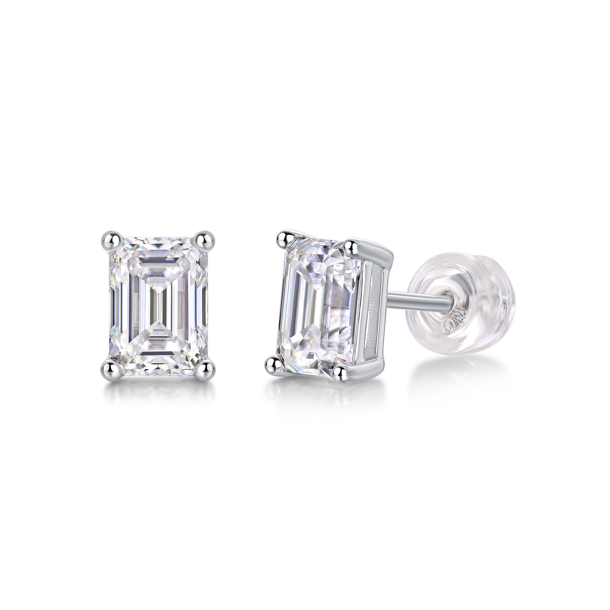 1Sink Into Luxury Fashion Diamond Earrings Studs Set With Mosan Diamond Silver Ornaments Prohibit TikTok sales - 5 - CJ