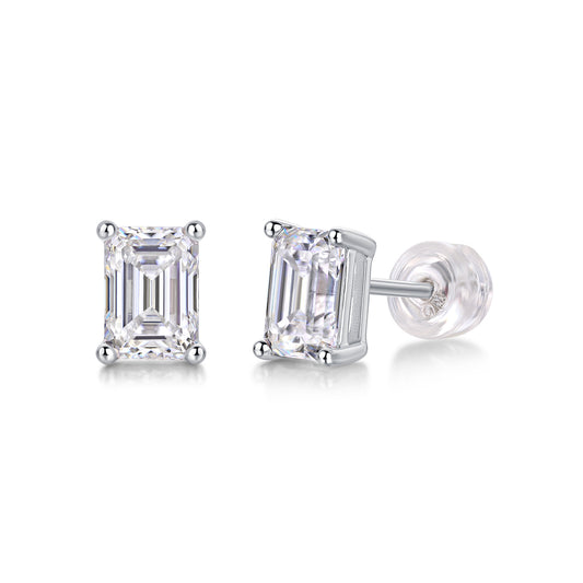 1Sink Into Luxury Fashion Diamond Earrings Studs Set With Mosan Diamond Silver Ornaments Prohibit TikTok sales - 5 - CJ
