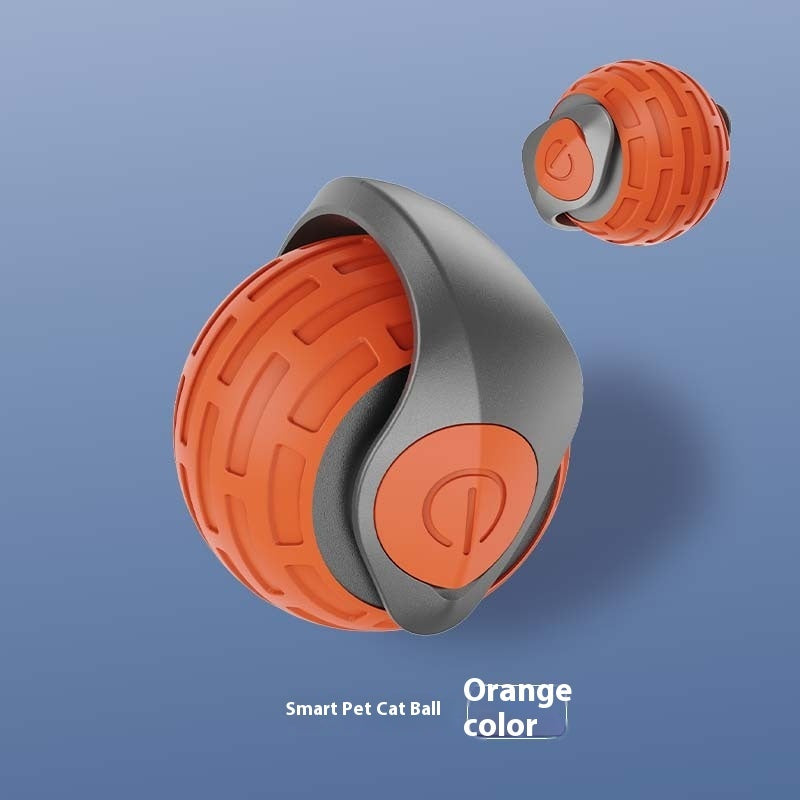New Interactive Cat Toys Ball Auto Electric Rolling Ball Toys For Cat Kitty Pets Smart Automatic Teaser USB Rechargeable Cat Toy Pet Products - 0 - CJ - Orange Red - CJYD224919102BY